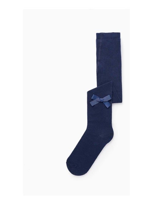 Katoenen panty met satijnen strik - Kiabi