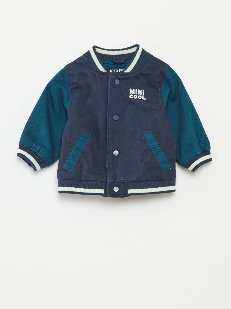 Katoenen pilotenjack Blauw - Kiabi