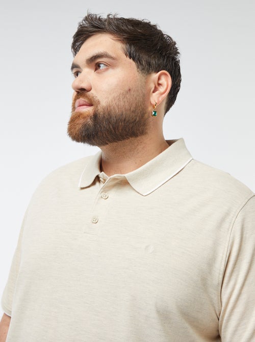 Katoenen polo met contrasterende details - Kiabi
