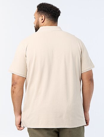 Katoenen polo met contrasterende details