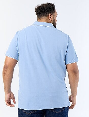 Katoenen polo met contrasterende details