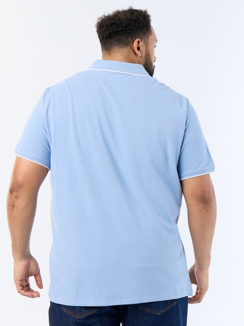 Katoenen polo met contrasterende details - Kiabi