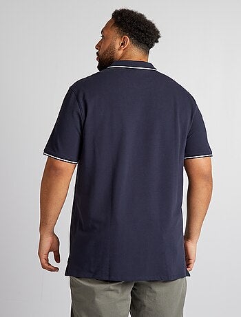 Katoenen polo met contrasterende details