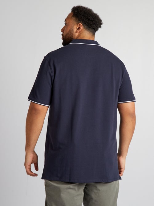 Katoenen polo met contrasterende details - Kiabi
