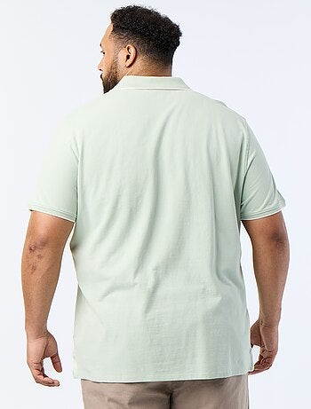 Katoenen polo met contrasterende details