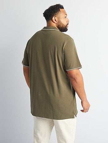 Katoenen polo met contrasterende details