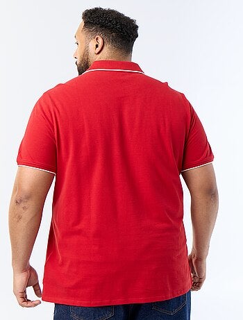 Katoenen polo met contrasterende details