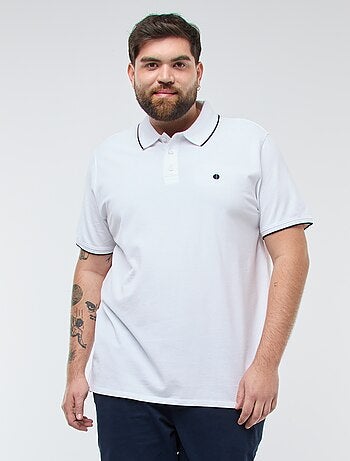 Katoenen polo met contrasterende details