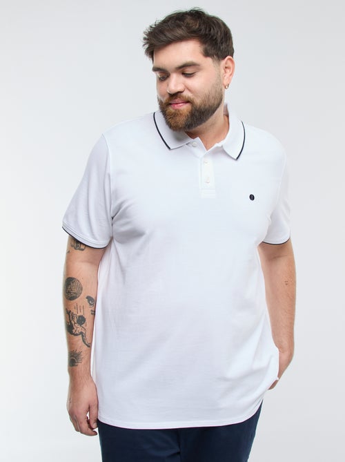 Katoenen polo met contrasterende details - Kiabi