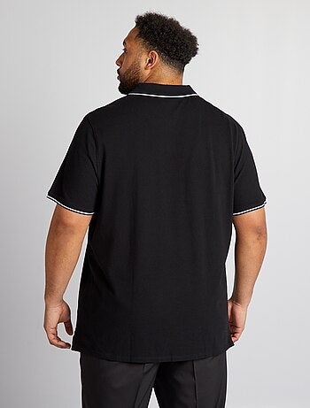 Katoenen polo met contrasterende details