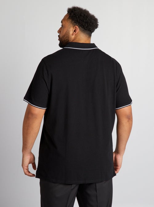 Katoenen polo met contrasterende details - Kiabi