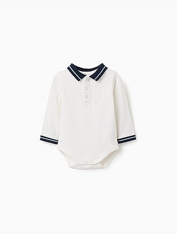 Katoenen polobody met contrasterende kraag