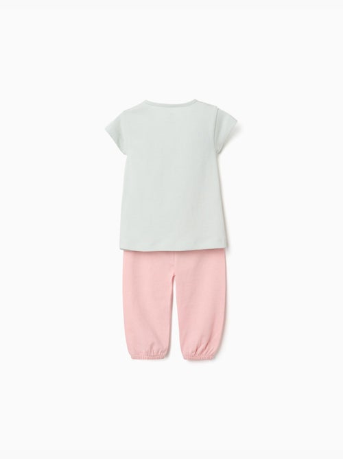 Katoenen pyjama met bloemenprint - Kiabi