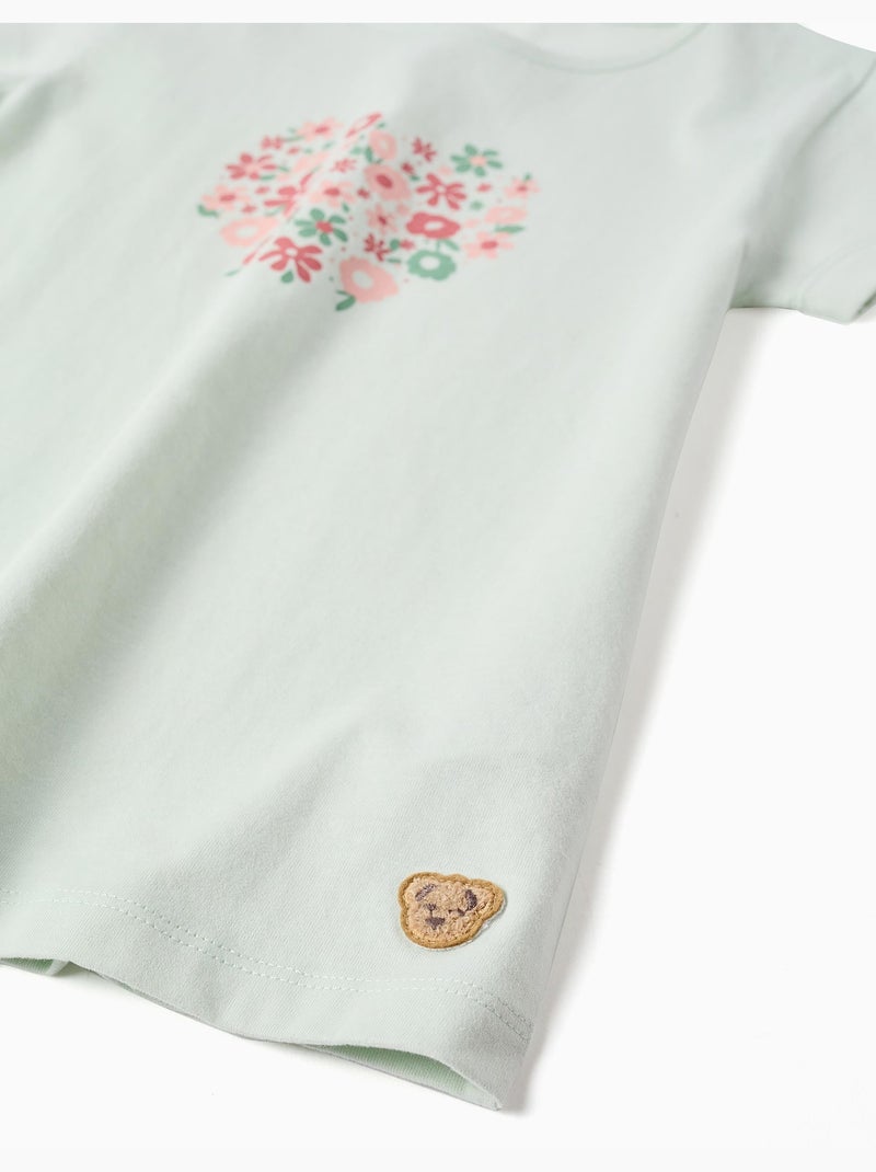Katoenen pyjama met bloemenprint Groen - Kiabi