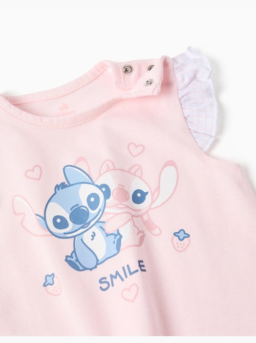 Katoenen pyjama met korte mouwen en Stitch-print - Kiabi