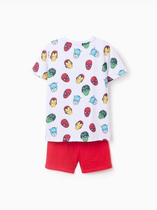 Katoenen pyjama met korte mouwen met marvel prints - Kiabi
