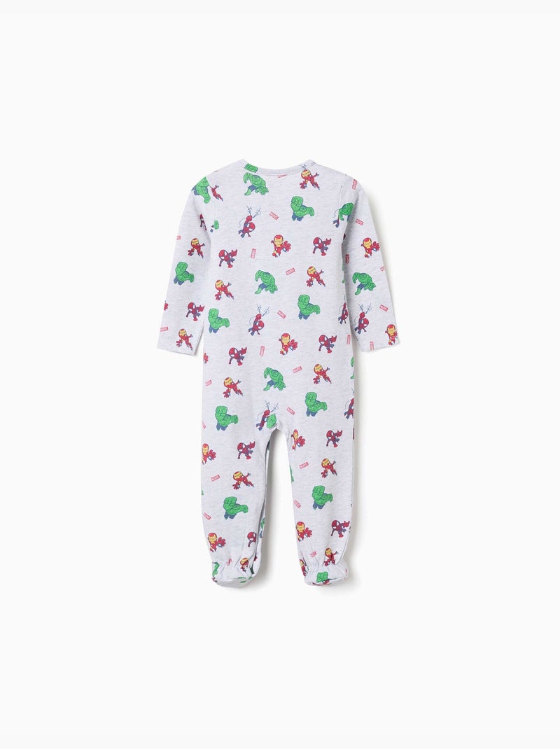 Katoenen pyjama met Marvel prints Lichtgrijs - Kiabi