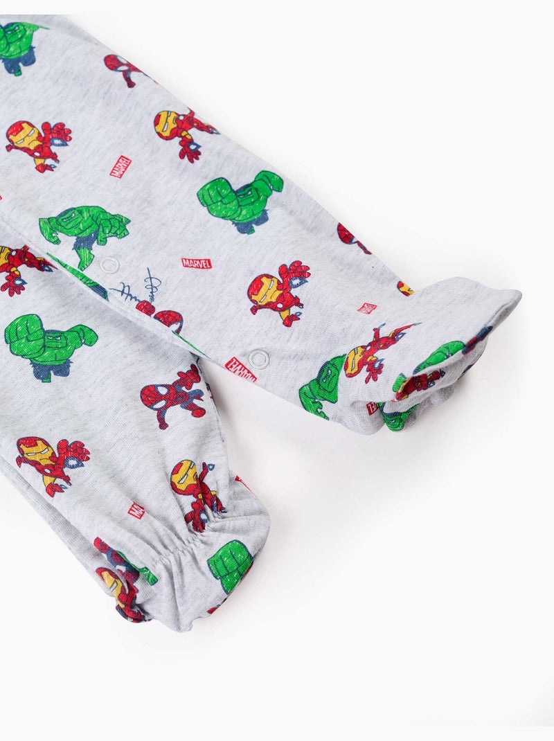Katoenen pyjama met Marvel prints Lichtgrijs - Kiabi