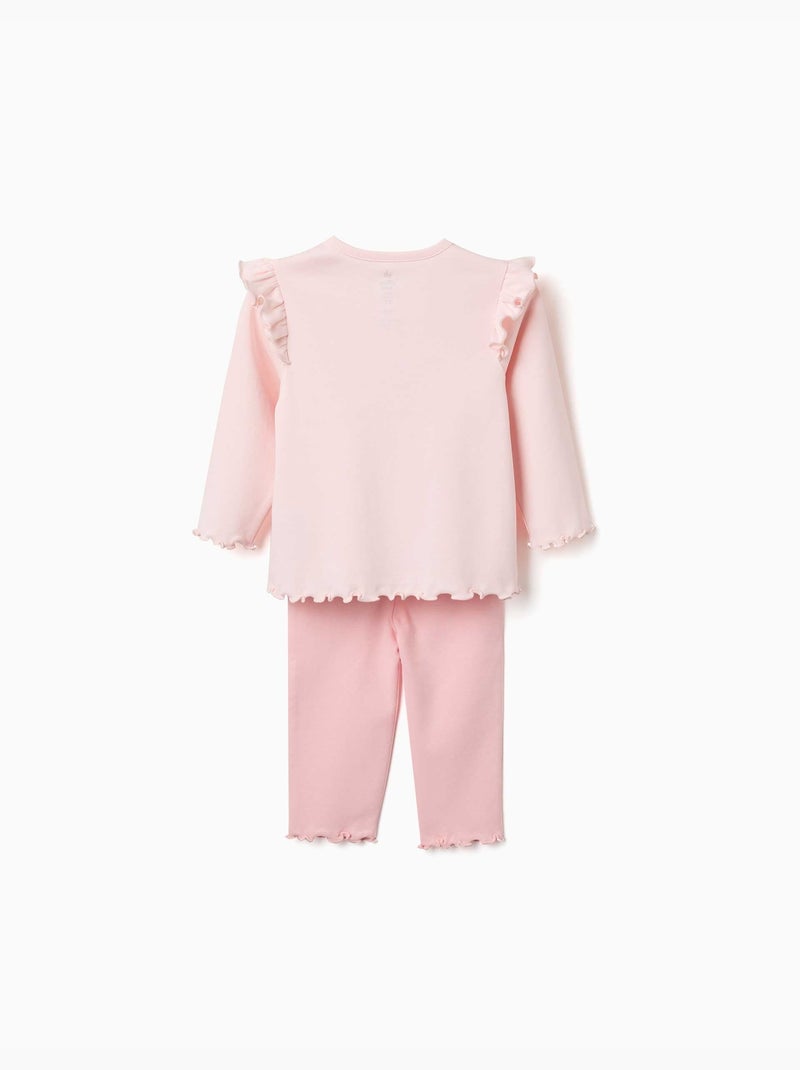 Katoenen pyjama met Minnie & Figaro Lichtroze - Kiabi