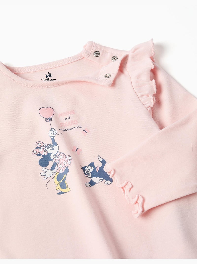 Katoenen pyjama met Minnie & Figaro Lichtroze - Kiabi