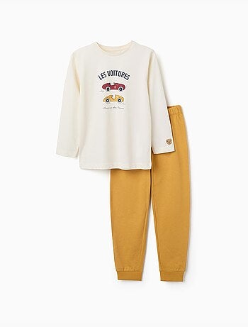 Katoenen pyjama met raceauto print