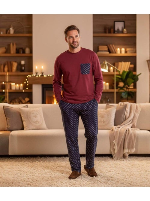 Katoenen pyjama met stijlvol motief - ATLAS FOR MEN - Kiabi