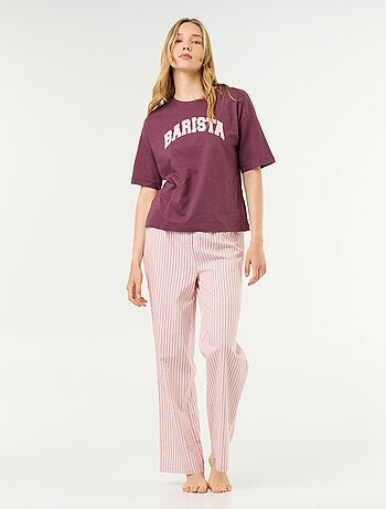 Katoenen pyjamaset - T-shirt + broek