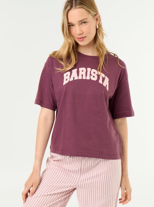 Katoenen pyjamaset - T-shirt + broek - Kiabi Katoenen pyjamaset - T-shirt + broek - Kiabi