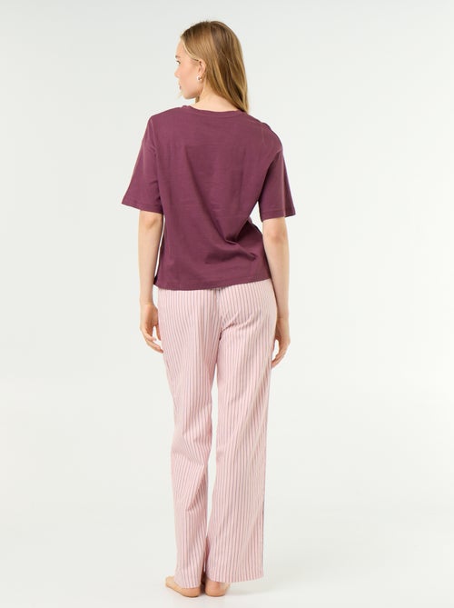 Katoenen pyjamaset - T-shirt + broek - Kiabi Katoenen pyjamaset - T-shirt + broek - Kiabi