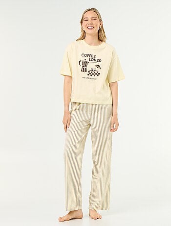 Katoenen pyjamaset - T-shirt + broek