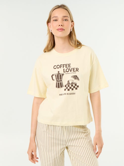 Katoenen pyjamaset - T-shirt + broek - Kiabi