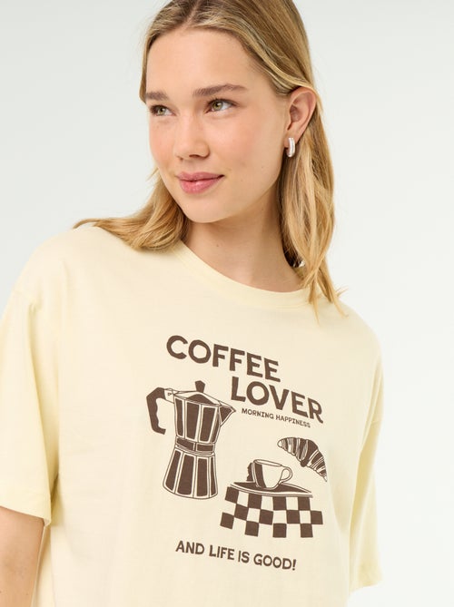 Katoenen pyjamaset - T-shirt + broek - Kiabi