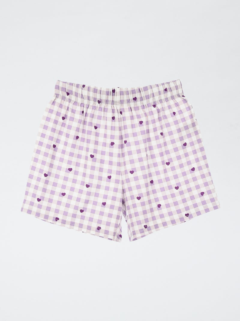 Katoenen pyjamaset 'Kuromi' Paars - Kiabi