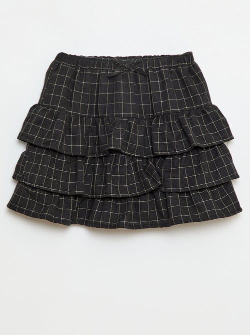 Katoenen rok met ruitjes - Kiabi