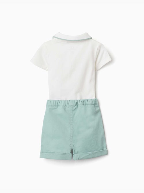Katoenen rompertje en shortset - Kiabi Katoenen rompertje en shortset - Kiabi