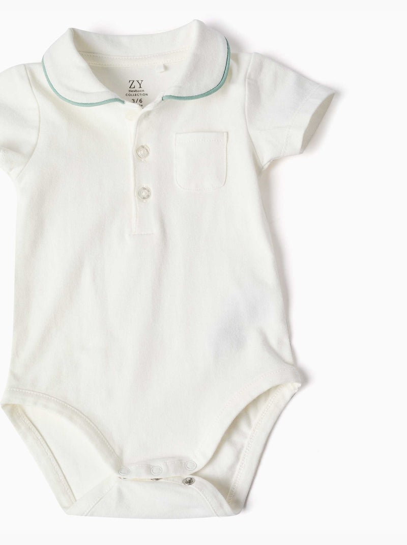 Katoenen rompertje en shortset Lichtgroen - Kiabi
