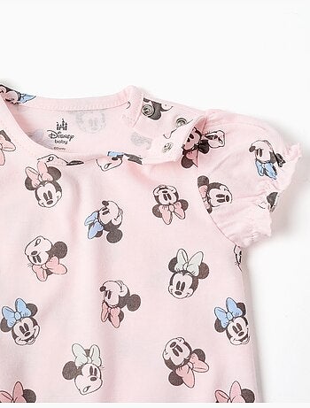 Katoenen rompertje met minnie-motief