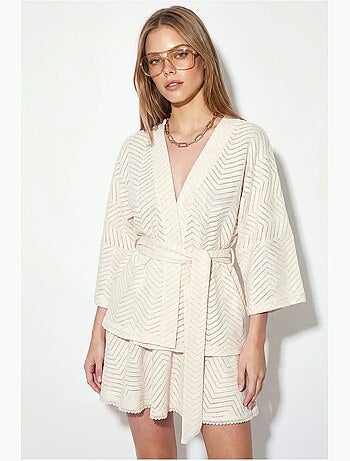 Katoenen set met blouse en rok, geometrische print lucci