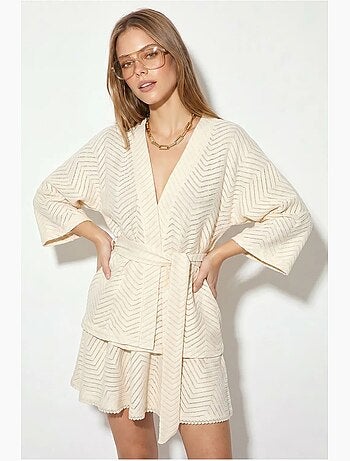 Katoenen set met blouse en rok, geometrische print lucci