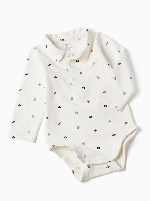 Katoenen set met rompertje en jumpsuit - Kiabi