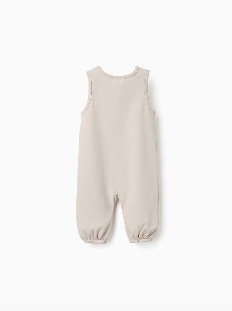 Katoenen set van rompertje en jumpsuit Lichtgrijs - Kiabi