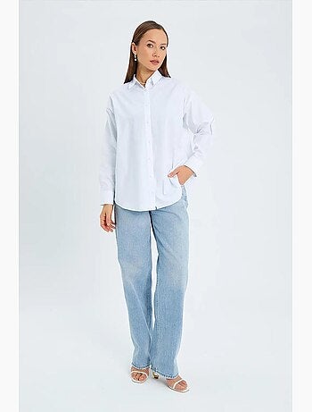 Katoenen shirt met lange mouwen mixray