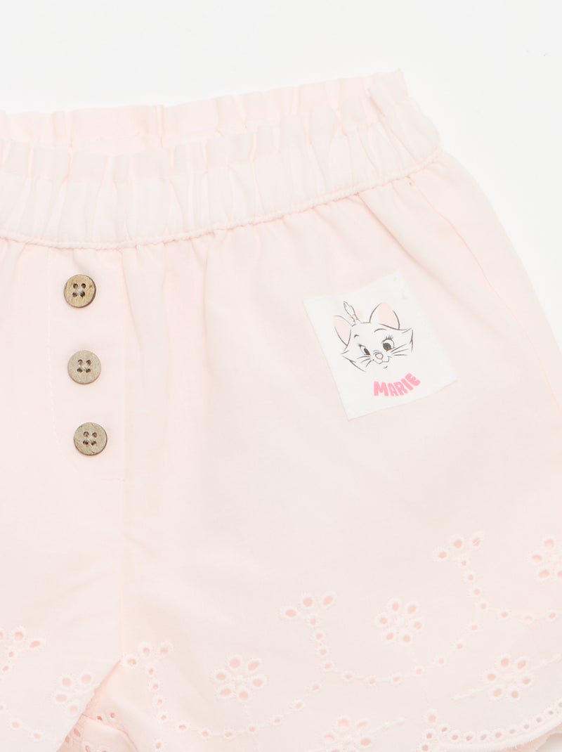 Katoenen short 'Marie' 'Disney' Rose - Kiabi