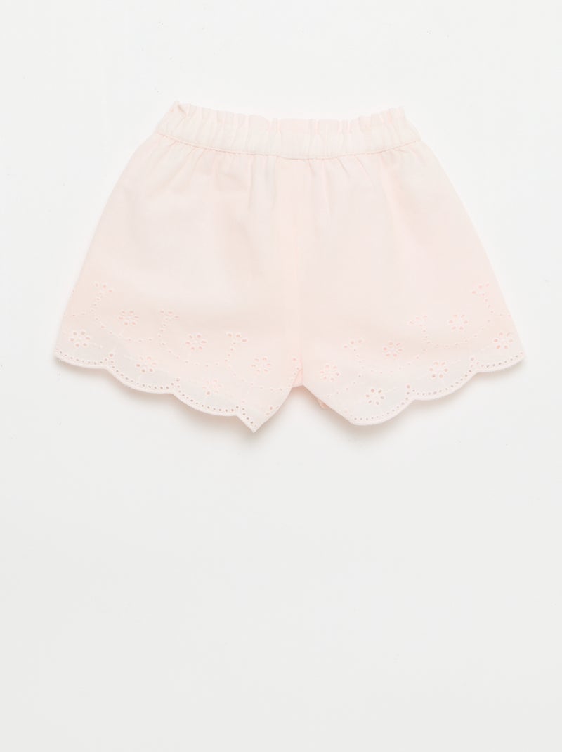 Katoenen short 'Marie' 'Disney' Rose - Kiabi