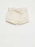 Katoenen short met denimeffect WIT - Kiabi