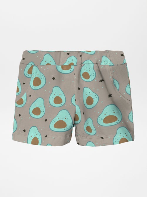 Katoenen short met print - Kiabi