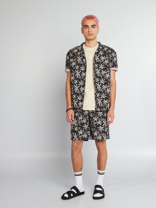 Katoenen short met print - Kiabi