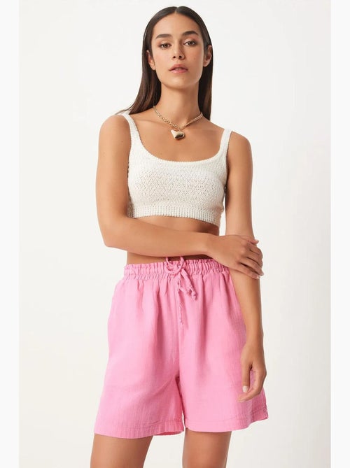 Katoenen shorts met hoge taille en wijde pijpen istanbul - Kiabi Katoenen shorts met hoge taille en wijde pijpen istanbul - Kiabi