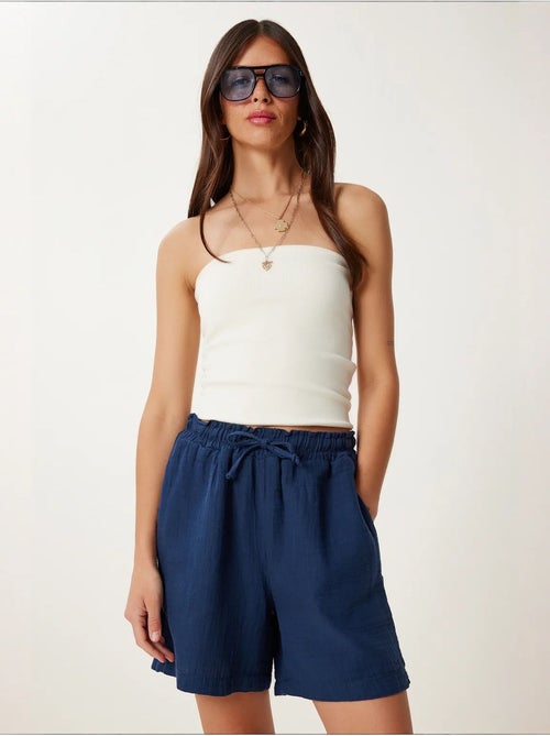 Katoenen shorts met hoge taille en wijde pijpen istanbul - Kiabi Katoenen shorts met hoge taille en wijde pijpen istanbul - Kiabi