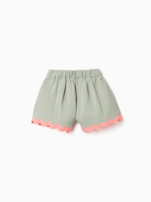 Katoenen shorts met ric rac afwerking - Kiabi Katoenen shorts met ric rac afwerking - Kiabi